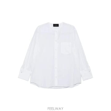 26 FW 시몬 로샤 만다린 칼라 포켓 셔츠 53801025WHITE TP458142706