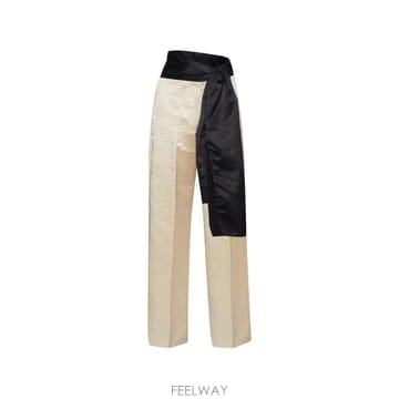 26 FW Forte Forte 새틴 타이 웨이스트 스트레이트 팬츠 15361BISMYPANTS TP4591