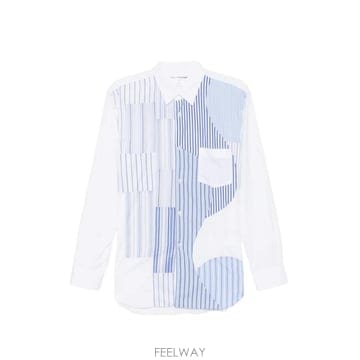 26 FW 꼼데가르송 패치워크 스트라이프 셔츠 FQB025 TP455348521