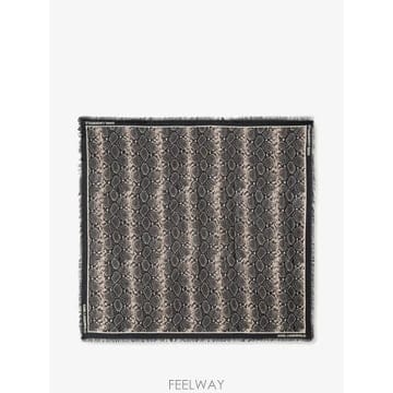 26 FW 칼라거펠트 스네이크 프린트 프린지 스카프 B4W33033C43 TP459616823
