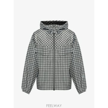 26 FW 겐조 체크 후드 재킷 FG65BL1219NB TP459719860