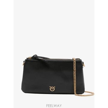 26 FW PINKO 스몰 더블 레더 숄더 백 105359A0QO TP458442121
