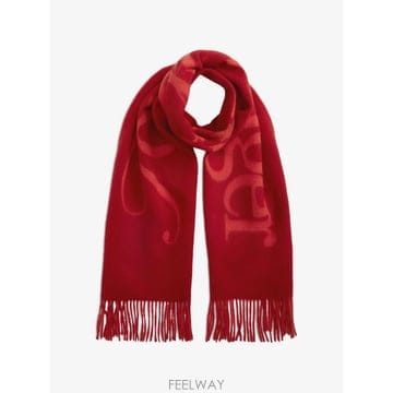 26 FW 타미힐피거 logo intarsia fringed wool scarf AW0AW19123 TP45