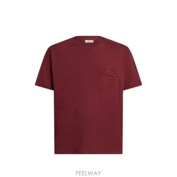 26 FW 에트로 레이즈드 페가소 로고 코튼 저지 티셔츠 MRMA0002AR11D TP459452682