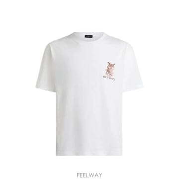 26 FW 에트로 에트로 자수 앤 부엉이 프린트 코튼 저지 티셔츠 MRMA0002AR13I TP4594526
