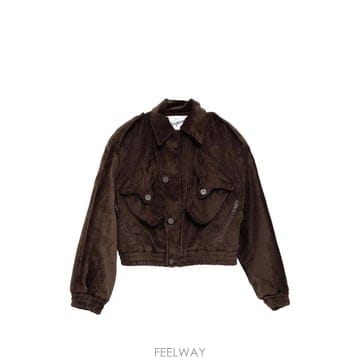 | Other Brand | 26 FW Vaquera corduroy textured cropped jacket VAQ12J004 TP426 FW Vaquera corduroy textured cropped jacket VAQ12J0
