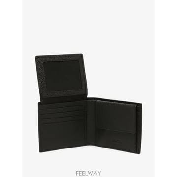 26 FW Lancel 로고 프린트 그레인 레더 지갑 A1288210TU TP459717306