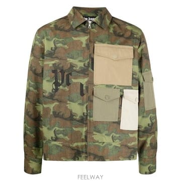 26 FW 팜앤젤스 카무플라주 프린트 포켓 셔츠 PMEA150R21FAB0018556 TP455525788