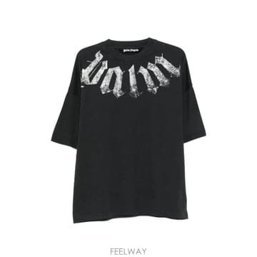 26 FW 팜앤젤스 빅 넥 로고 프린트 티셔츠 PAMAA003JR0011003 TP457455697
