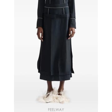 ERDEM 26 FW ������ satin finish high waist midi skirt AW26S665025100026 FW ������ satin finish high waist midi skirt AW26S6