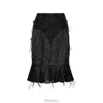 | Other Brand | 26 FW Giuseppe Di Morabito bead embellished midi skirt 07FWS26 FW Giuseppe Di Morabito bead embellished midi skirt