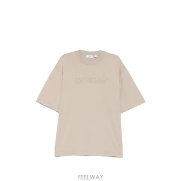26 FW 오프화이트 로고 프린트 코튼 티셔츠 OMAA120S26JER00H2050 TP455315583