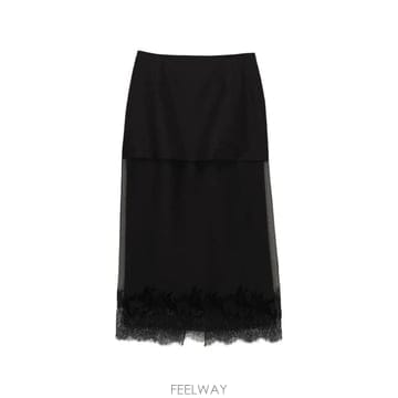 Carven 26 FW ��� lace trim straight midi skirt 6262K21096 TP459693926 FW ��� lace trim straight midi skirt 6262K21096 