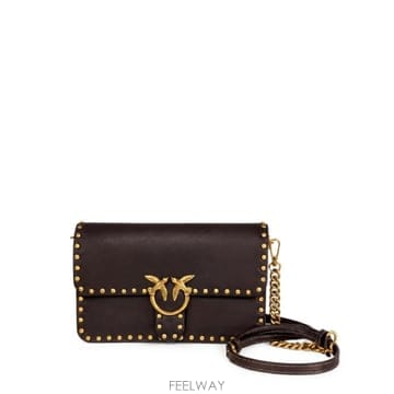 26 FW PINKO 러브 원 스터드 레더 숄더 백 107665A2JG TP459693815