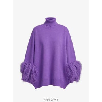 26 FW 알베르타페레티 페더 트리밍 터틀넥 스웨터 AEF262M09265100 TP458908499