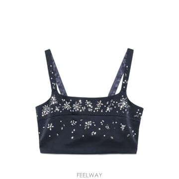 26 FW 마쥬 crystal embellished cropped top MFPTO01422 TP459741