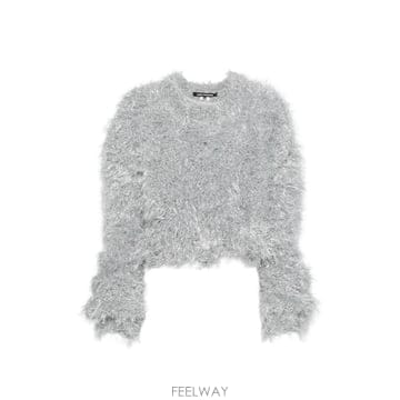 26 FW 준야 와타나베 틴셀 이펙트 크롭 스웨터 JRN002 TP459603118