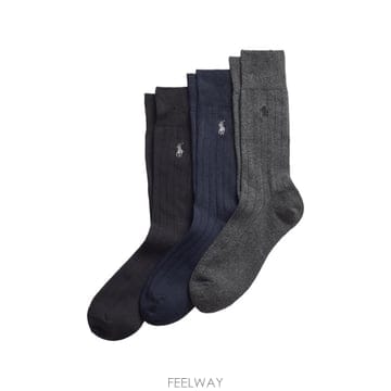 26 FW 폴로 랄프로렌 로고 자수 양말 3팩 세트 449682730001 TP458653020
