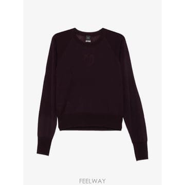26 FW PINKO 러브 버드 자수 래글런 소매 스웨터 105417A18M TP459603083