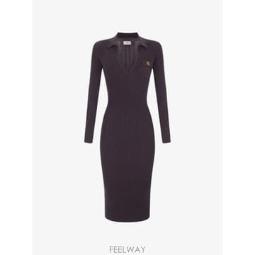 Elisabetta Franchi 26 FW Elisabetta Franchi knit dress with openwork embroideri26 FW Elisabetta Franchi knit dress with openwork embr