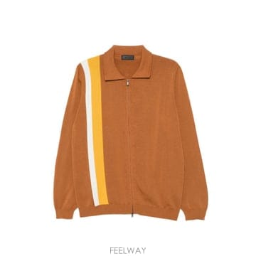 26 FW 키톤 스트라이프 디테일 집업 가디건 UMM076701003 TP455488030