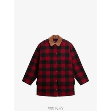 26 FW 울리치 반 체크 싱글 브레스티드 코트 CFWMOU2000MRUT5656 TP459740416