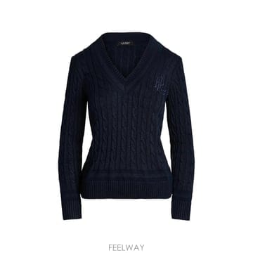 26 FW 로렌 랄프로렌 케이블 니트 로고 자수 스웨터 200889E11 TP457129607
