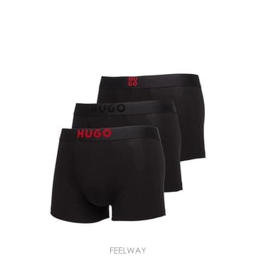 Boss 26 FW HUGO three pack of stretch cotton trunks with logos 5026 FW HUGO three pack of stretch cotton trunks with lo