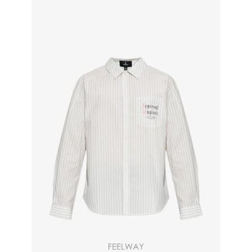 26 FW 리프리젠트 스트라이프 로고 프린트 셔츠 MLM101052 TP455155312