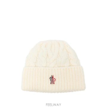 26 FW 몽클레어 그레노블 로고 패치 케이블 니트 비니 3B00006 TP459691725