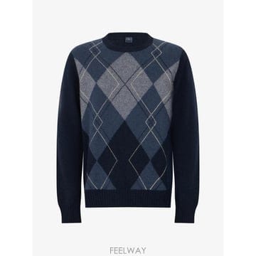 26 FW Fedeli 아가일 인타르시아 캐시미어 스웨터 4UI08120P TP458641571