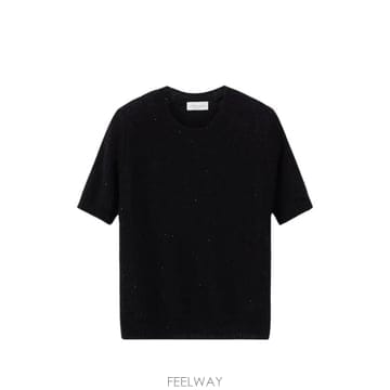26 FW Roberto Collina sequin embellished short sleeve sweate