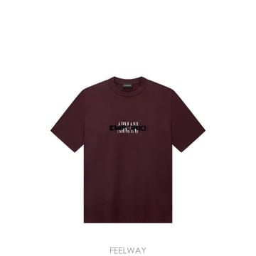 26 FW 아르마니 로고 프린트 크루 넥 티셔츠 EM007353AF10017 TP459739002