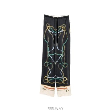 26 FW Forte Forte 체인 프린트 팬츠 15425MYPANTS TP458402352