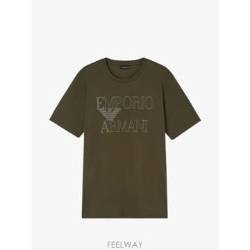 26 FW 아르마니 로고 프린트 티셔츠 EM000574AF20434 TP455149281