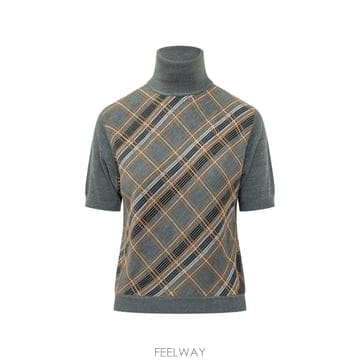 | Other Brand | 26 FW Tela Malika check pattern sweater B2006907T254 TP4596826 FW Tela Malika check pattern sweater B2006907T254 T