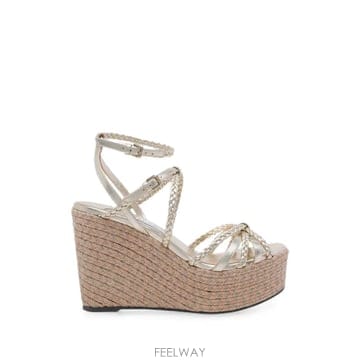 26 FW 지미추 노라 브레이디드 스트랩 샌들 NYRA100ZKTSOFTGOLDMIX TP455690990