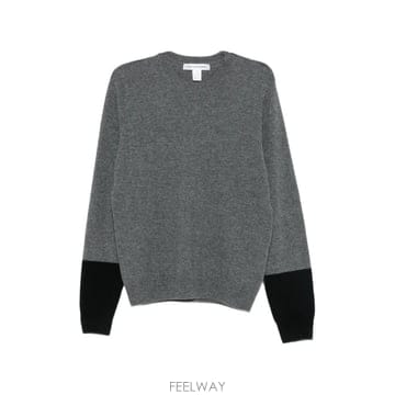 26 FW 꼼데가르송 옴므 컬러 블록 울 스웨터 FZN112 TP459429913