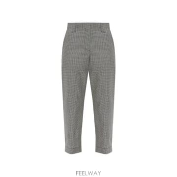 26 FW 베르사체 깅엄 체크 크롭 팬츠 10259141A18222 TP455144425