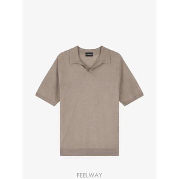 26 FW 아르마니 V넥 골지 칼라 티셔츠 EM006444AF29802 TP458991356