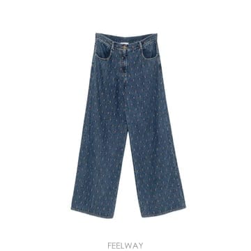 26 FW Forte Forte 자수 와이드 진 15033BISMYPANTS TP456124942