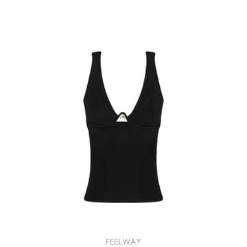 26 FW 마린세르 문 펜던트 골지 니트 탱크 탑 WTO492ACKNI0546BK99 TP454957119