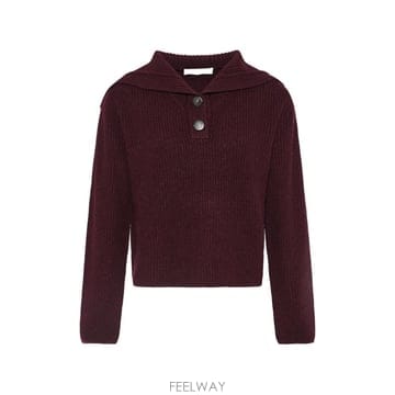 26 FW 이브살로몬 버튼 러 칼라 스웨터 27WYH51153MA6W TP456494789
