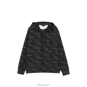 26 FW 아르마니 로고 패턴 드로스트링 후드티 EM006861AF10013 TP459685332