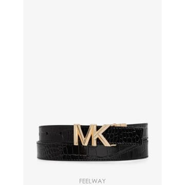 26 FW Michael Michael Kors 크로커다일 이펙트 로고 장식 벨트 29MKWB557918 T