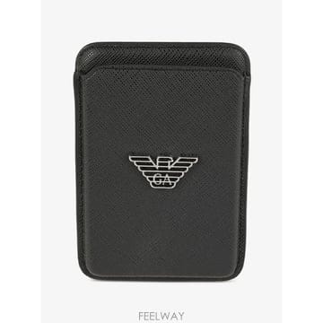 26 FW 아르마니 로고 장식 텍스처 카드홀더 EM003599AF13805 TP458305516