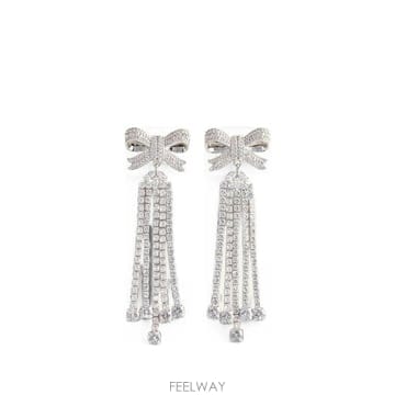 26 FW 셀프포트레이트 크리스털 보우 모티프 이어링 AW26613SL TP459384712