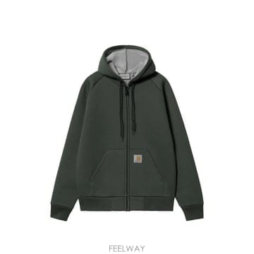 26 FW 칼하트 카 럭스 로고 패치 후드 집업 I032935 TP459685030