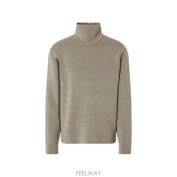 26 FW 제냐 taupe wool and canapa yarn turtleneck UISY81A4LUS T