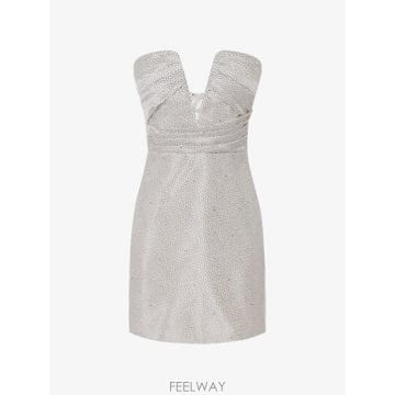 26 FW Elisabetta Franchi 가자르 마이크로 폴카 도트 미니 드레스 AB99267E2 TP4